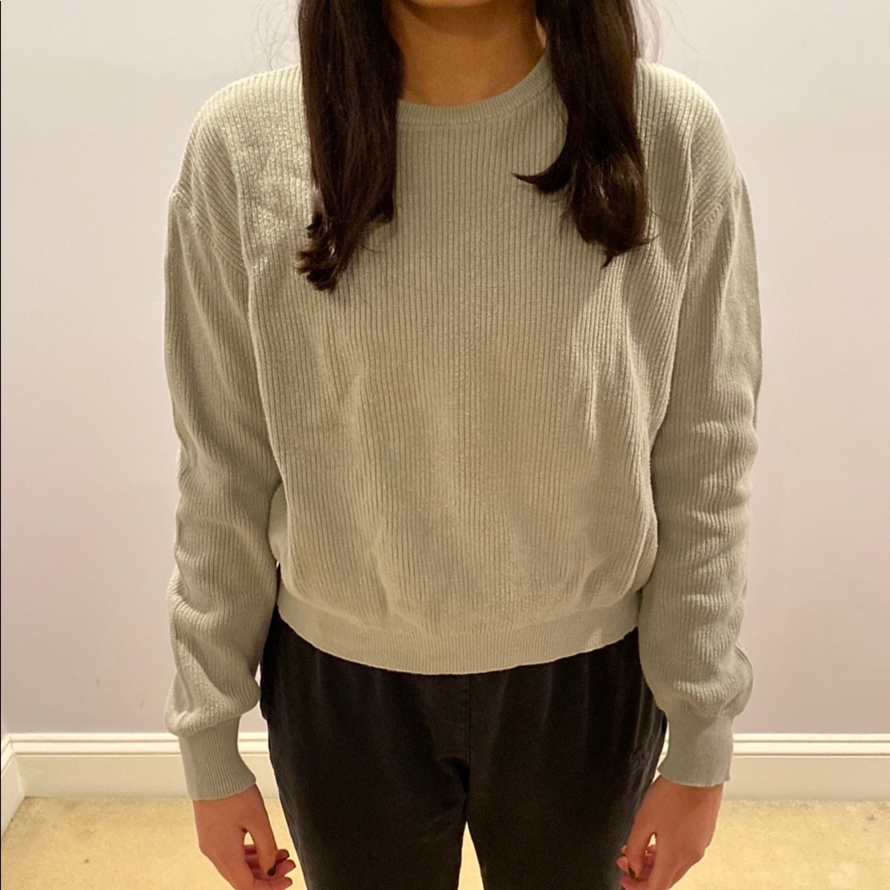 John Galt Cozy Green Knit Sweater